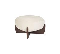 Pouf en Tissu Beige Emilius