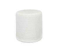 Pouf en tissu bouclette blanc - REGINA -