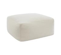 Pouf en tissu bouclette blanc SIRIETO