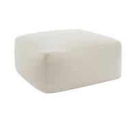 Vente-unique - Pouf en Tissu Bouclette Blanc SIRIETO