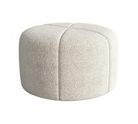 Pouf en tissu bouclette crème ZOFIRA