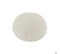 Pouf en tissu bouclettes blanc Rond