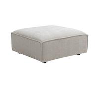 Pouf en tissu chenille beige RUZOLO