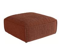 Pouf en tissu chenille terracotta CAMILIO de Maison Céphy