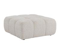 Pouf en tissu chiné beige FACIVIL