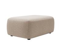 Pouf en tissu chiné taupe DAVISO