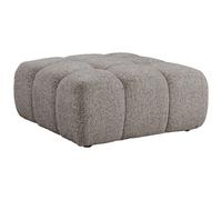 Pouf en tissu chiné taupe FACIVIL