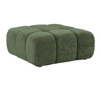 Pouf en tissu chiné vert FACIVIL