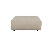 Pouf en tissu côtelé beige, 1 place, carré, fixe - Zuiver, Hunter element - 100x99x38 cm