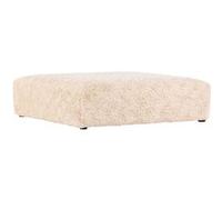 Pouf XL Effet Fourrure "Frankie" 100cm Beige