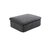 Pouf en tissu gris anthracite CORTOLINE