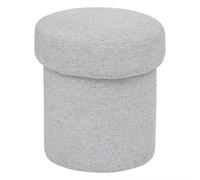 Pouf En Tissu Gris Kita Atmosphera
