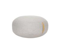 Pouf en tissu gris, rond, uni, rembourrage polystyrène, grand - Hübsch, Kubu - Ø70x35 cm
