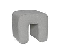 Pouf en tissu polyester gris, anti dérapant, uni, relax, forme autre - Hübsch, Sculpture - 45x45x47 cm
