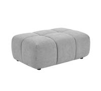 Pouf en tissu texturé gris clair APOLIU