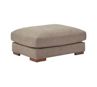 Pouf en tissu texturé taupe SPERONE