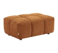 Pouf en tissu texturé terracotta APOLIU