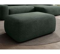 Pouf en tissu texturé vert sapin DAVISO
