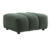 Pouf en tissu texturé vert sapin JUTINI