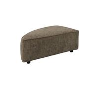 Pouf en tissu vert, élément gauche, 1 place, modulable, triangulaire, uni - Zuiver, Hunter element - 100x60x38 cm