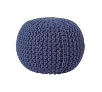 Pouf en tricot -Coloris Bleu Marine 35 x 40 cm
