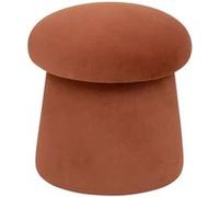 Pouf en velours 40 cm coloris ambre Noa Atmosphera Orange G