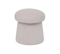 Pouf en velours 40 cm coloris ivoire Noa