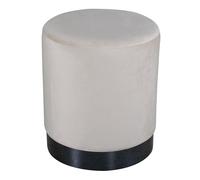 Pouf Benji 35x35x42,5 cm Velours Beige et noir