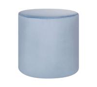 Pouf En Velours Bleu Clair D 47 Cm Lovett Bleu