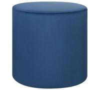 Pouf En Velours Bleu Foncé D 47 Cm Lovett Bleu