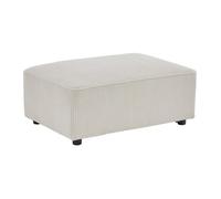 Pouf en velours côtelé beige MECODI