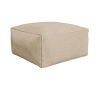 Vente-unique - Pouf en Velours côtelé Beige NOUMARA