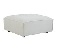 Pouf en velours côtelé beige RUZOLO