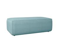 Pouf en velours côtelé bleu turquoise AMELIA