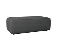 Pouf en velours côtelé gris anthracite AMELIA Gris anthracite