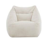 Habitat et Jardin Pouf en velours côtelé Medellin – Beige 85 x 85 x 72 cm