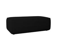 Pouf en velours côtelé noir AMELIA