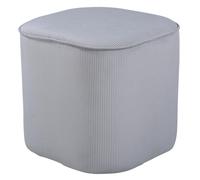 Pouf en Velours Côtelé "Piff" 44cm Gris