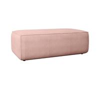 Pouf en velours côtelé rose poudré AMELIA