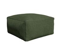 Pouf en velours côtelé vert NOUMARA
