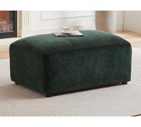 Pouf en velours côtelé vert sapin TIRONO de Maison Céphy