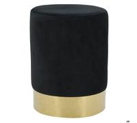 AUBRY GASPARD Pouf en Velours et métal doré