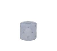 Pouf en velours gris clair - Beliani - Corolla - Elégance - Chic - 1 personne