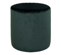 Pouf en velours House Nordic Ejby Vert 34x34x36 cm