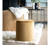 Pouf en velours jaune - emmy