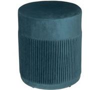 Atmosphera - Pouf Nofy - Velours - Bleu Canard H38 cm