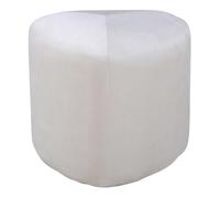 Pouf en Velours "Peg" 46cm Beige