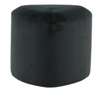 Pouf en Velours "Peg" 46cm Noir