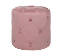 Pouf En Velours Rose Poudré D 40 Cm Corolla Rose