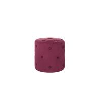 Pouf en velours rouge bordeaux - Beliani - Corolla - Elégance - Chic - 1 place